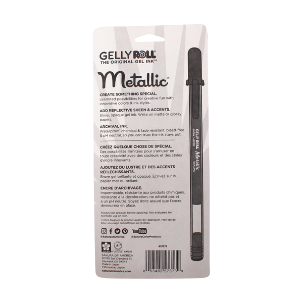 Sakura Gelly Roll Pens Dark Metallic, 5pk (Sepia, Burgundy, Hunter Green, Blue/Black, Black)