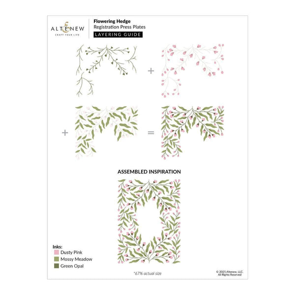 Altenew - Flowering Hedge Registration Press Plates