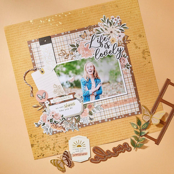 Rosie's Studio Golden Afternoon Cardstock Diecut Ephemera - Sentiments