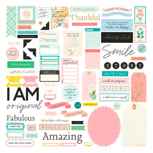 Rosie's Studio Hello It's Me! Cardstock Diecut Ephemera Sentiments