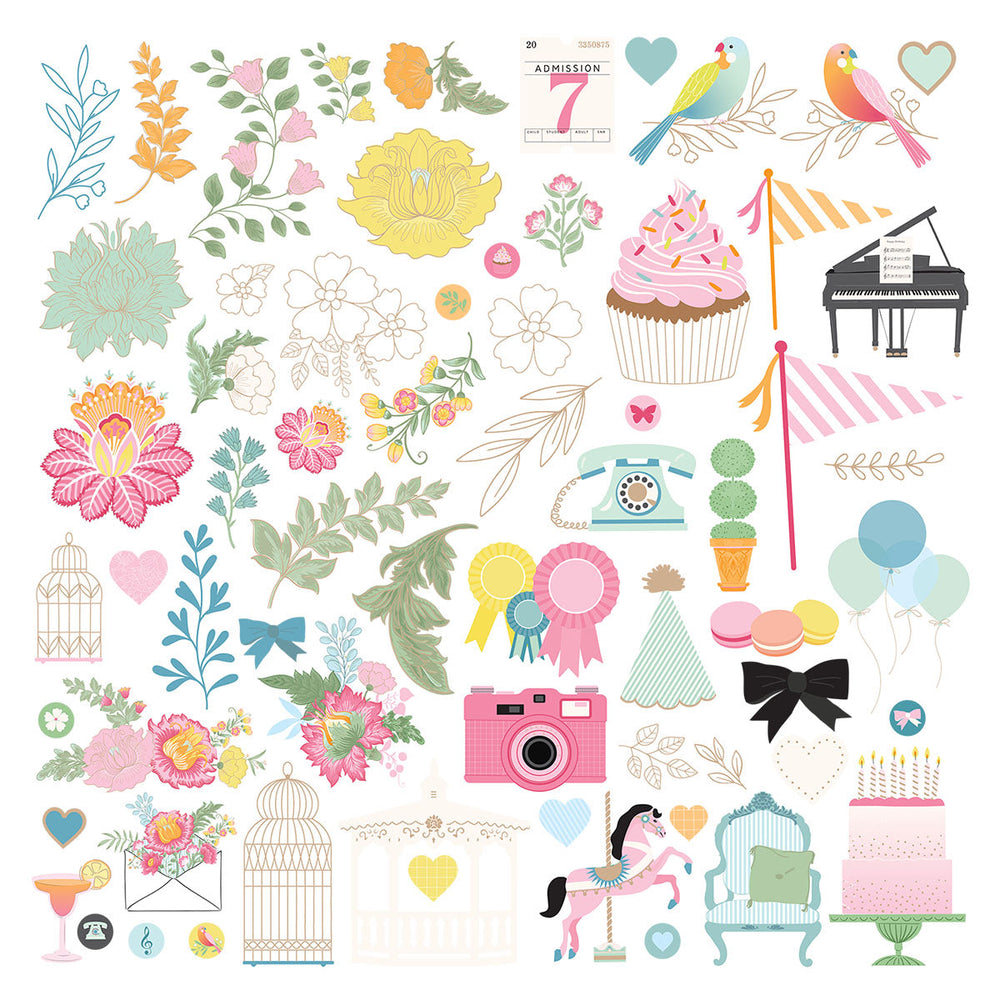 Rosie’s Studio Jubilee Cardstock Diecut Ephemera