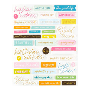 Rosie’s Studio Jubilee Chipboard Sticker Pack