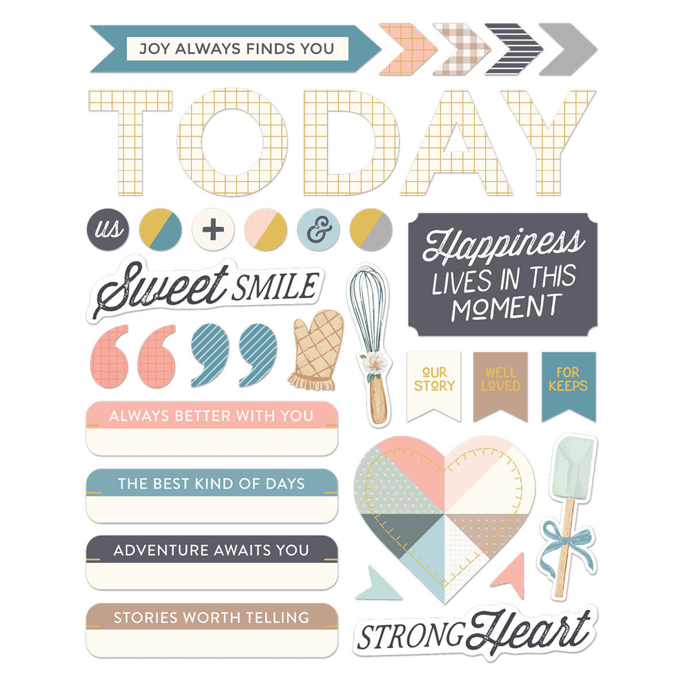 Rosie's Studio Clementine Chipboard Embellishments