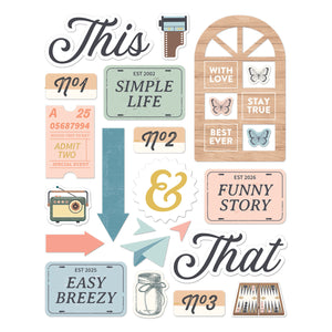 Rosie's Studio Clementine Chipboard Embellishments