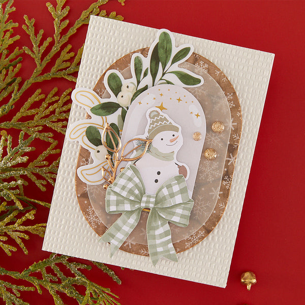 Rosie's Studio Sleigh Bells Ring Clear Foliage Stickers
