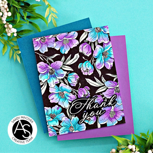 Alex Syberia Designs - Charming Floral Background Press Plate