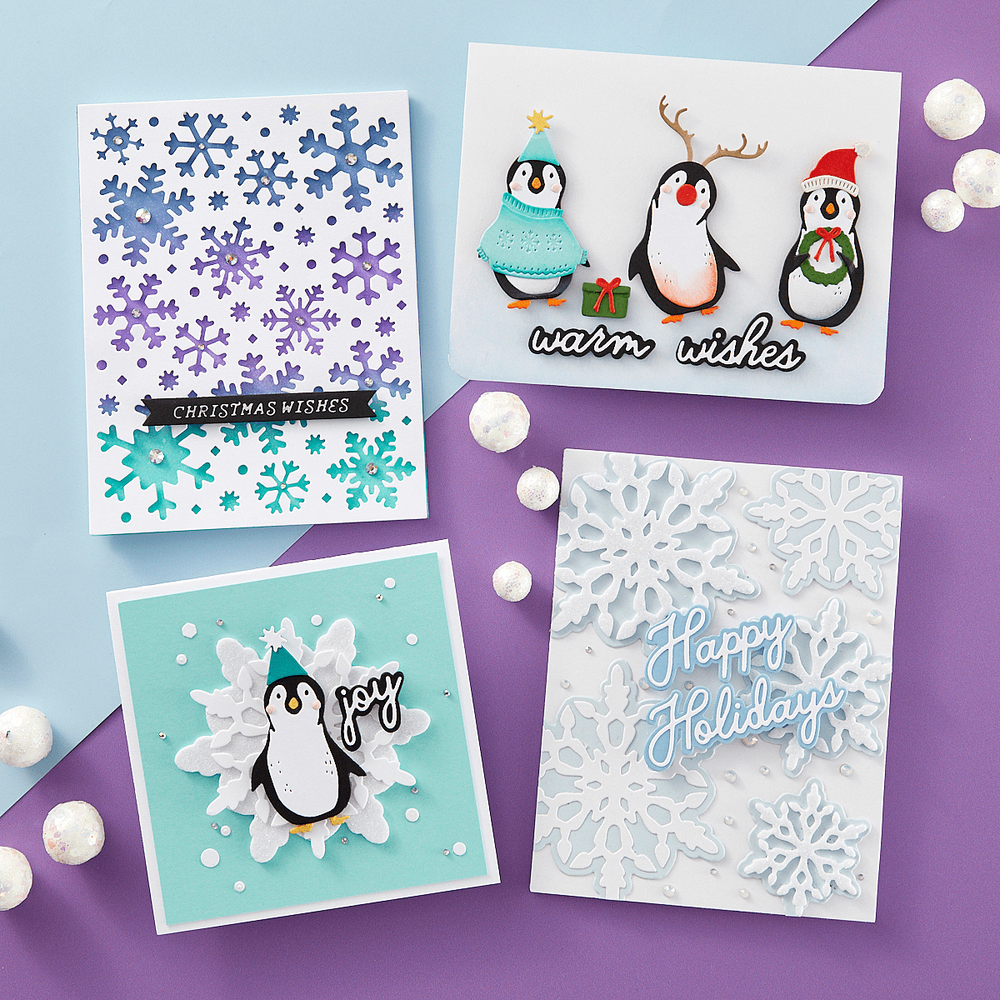 Frozen Flurries Etched Dies by Simon Hurley