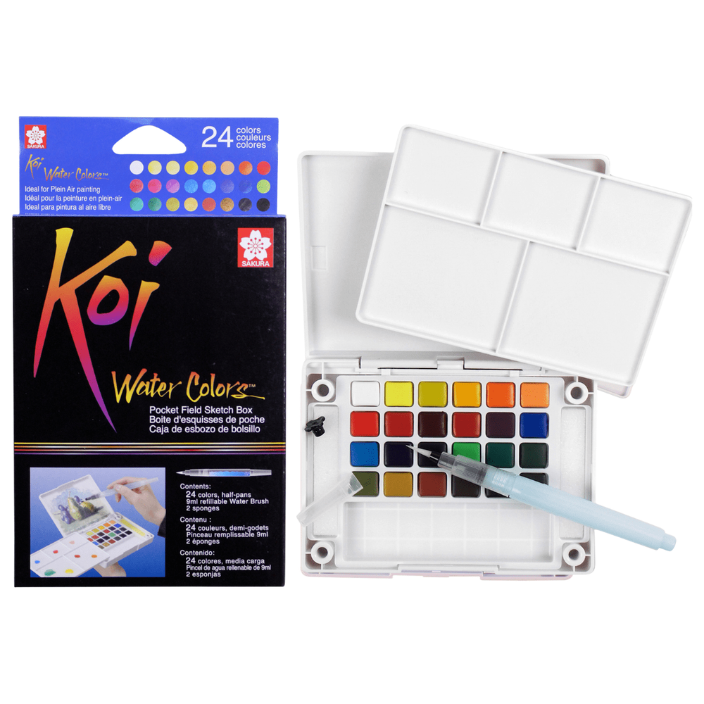 Sakura Koi Watercolors w/Brush - 24 colors