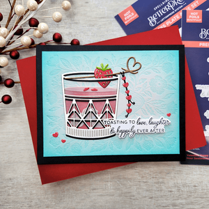 Valentine Happy Hour Sentiments BetterPress Plate & Die Set