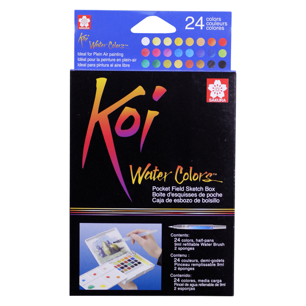 Sakura Koi Watercolors w/Brush - 24 colors