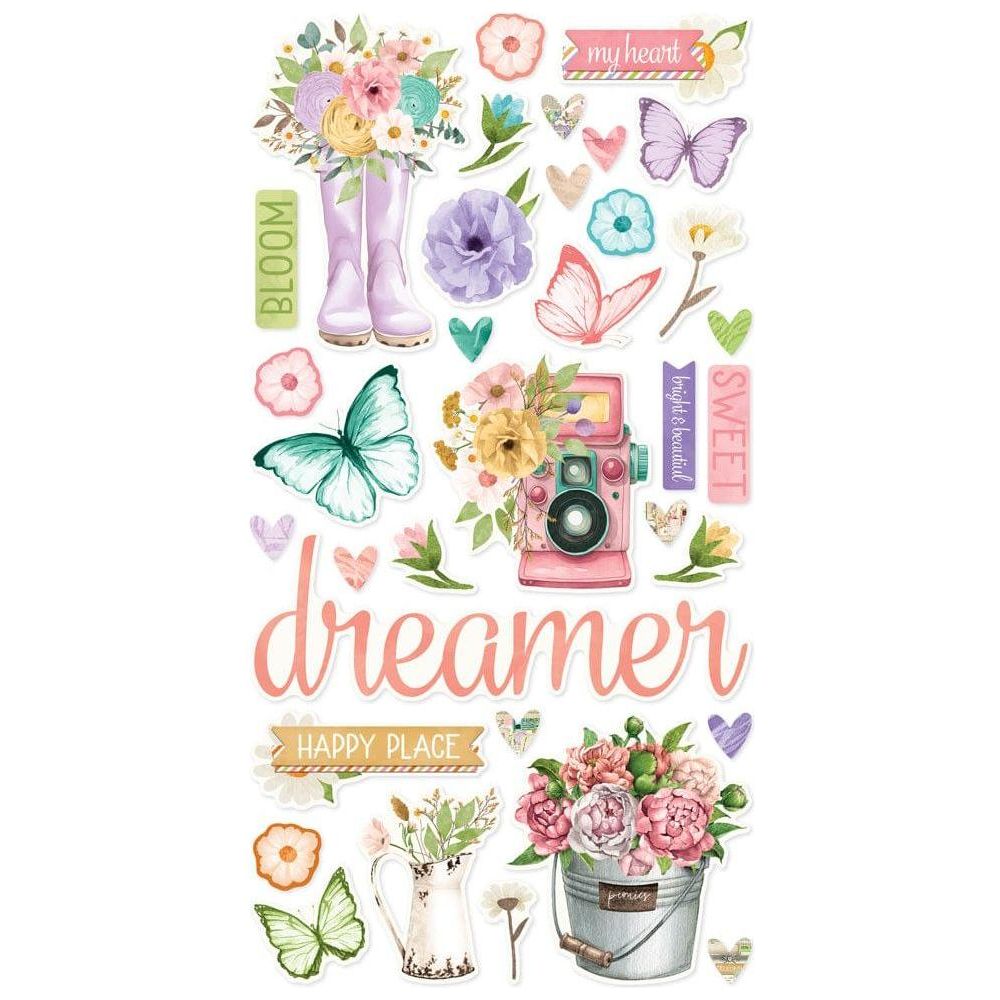 Simple Stories - Simple Vintage Flower Shoppe 6x12 Chipboard