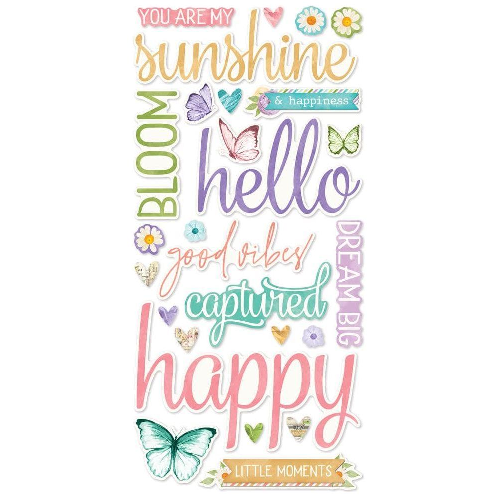 Simple Stories - Simple Vintage Flower Shoppe Foam Stickers