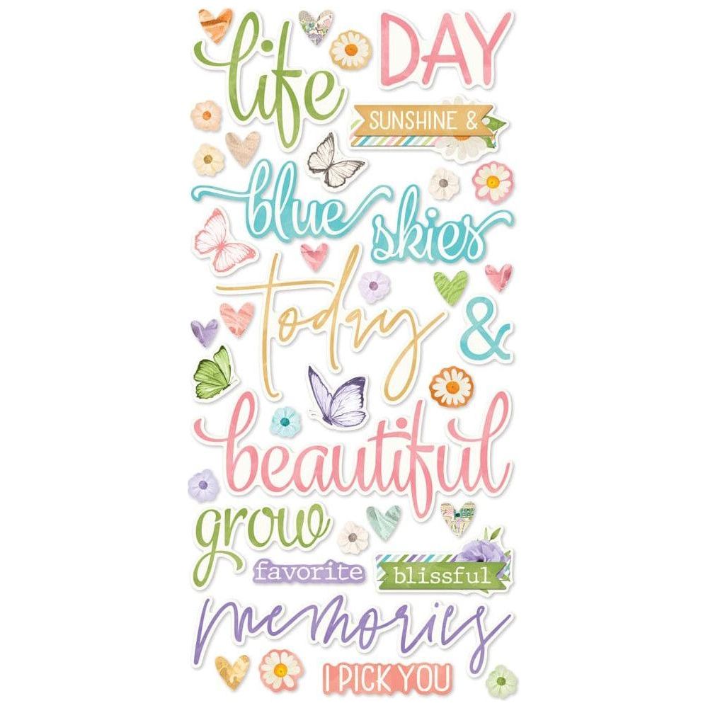 Simple Stories - Simple Vintage Flower Shoppe Foam Stickers