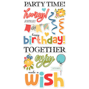 Simple Stories Say Cheese Classic Pooh Birthday - Foam Stickers