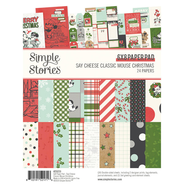 Simple Stories Say Cheese Classic Mouse Christmas - 6x8 Pad