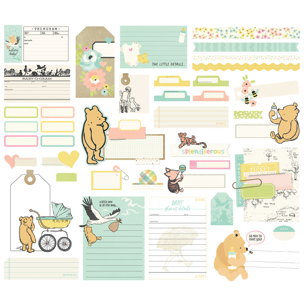 Simple Stories Say Cheese Classic Pooh Baby Journal Bits & Pieces