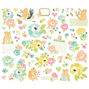 Simple Stories Say Cheese Classic Pooh Baby Floral Bits & Pieces