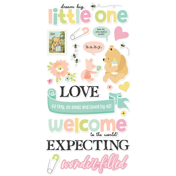 Simple Stories Say Cheese Classic Pooh Baby Foam Stickers