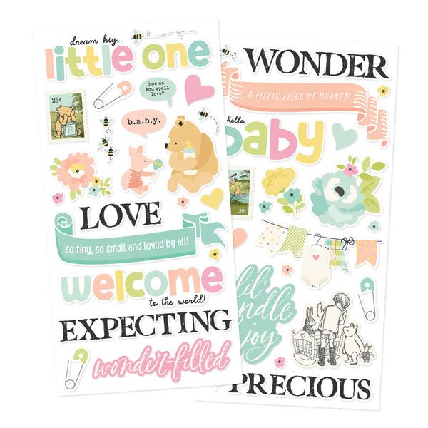 Simple Stories Say Cheese Classic Pooh Baby Foam Stickers