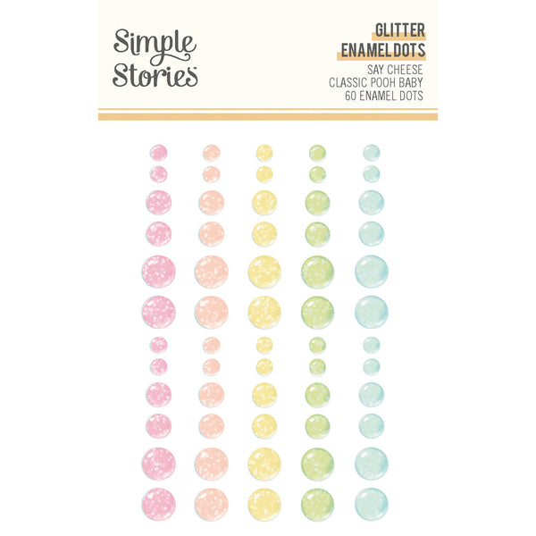 Simple Stories Say Cheese Classic Pooh Baby Glitter Enamel Dots