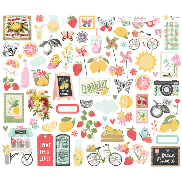 Simple Stories Pink Lemonade Bits & Pieces