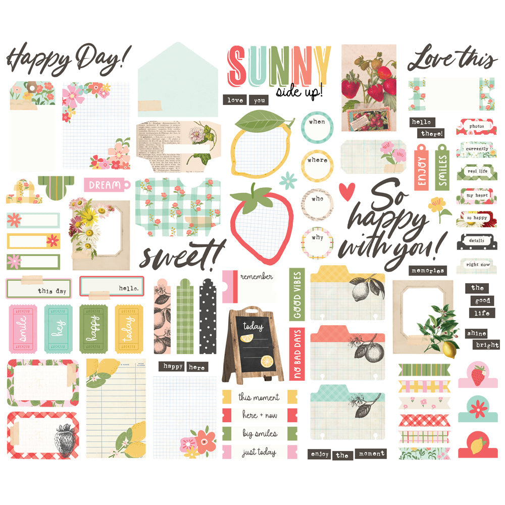 Simple Stories Pink Lemonade Journal Bits & Pieces