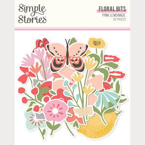 Simple Stories Pink Lemonade Floral Bits & Pieces
