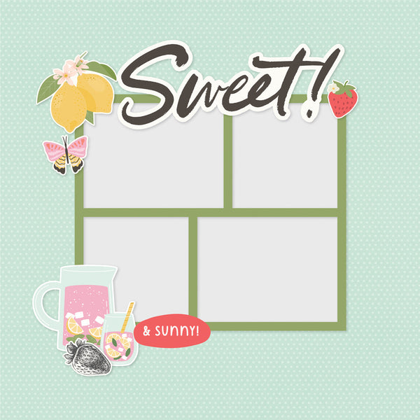 Simple Stories Pink Lemonade Simple Pages Page Pieces