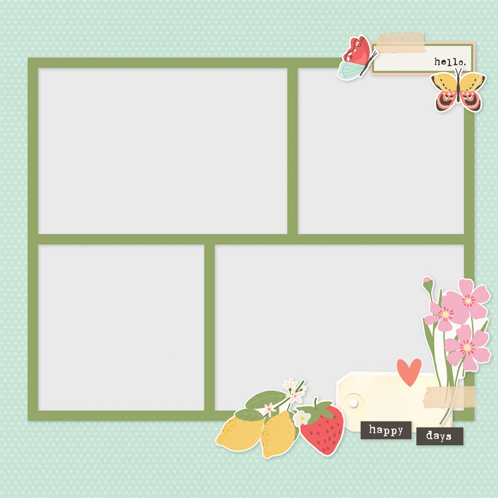Simple Stories Pink Lemonade Simple Pages Page Pieces