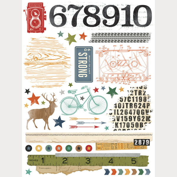 Simple Stories Rustic Legend Rub Ons