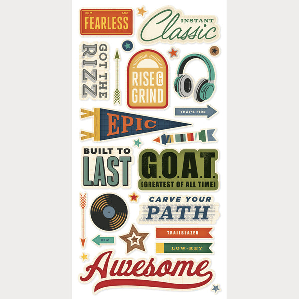 Simple Stories Rustic Legend Foam Stickers