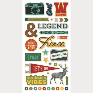 Simple Stories Rustic Legend Foam Stickers