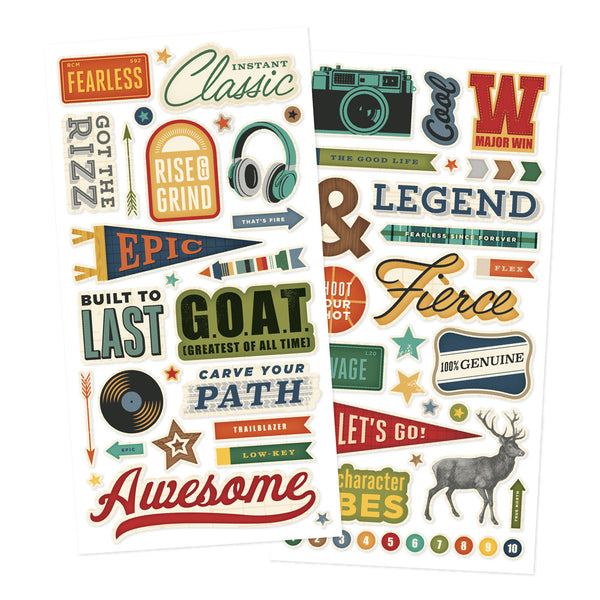 Simple Stories Rustic Legend Foam Stickers