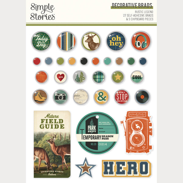 Siimple Stories Rustic Legend Decorative Brads