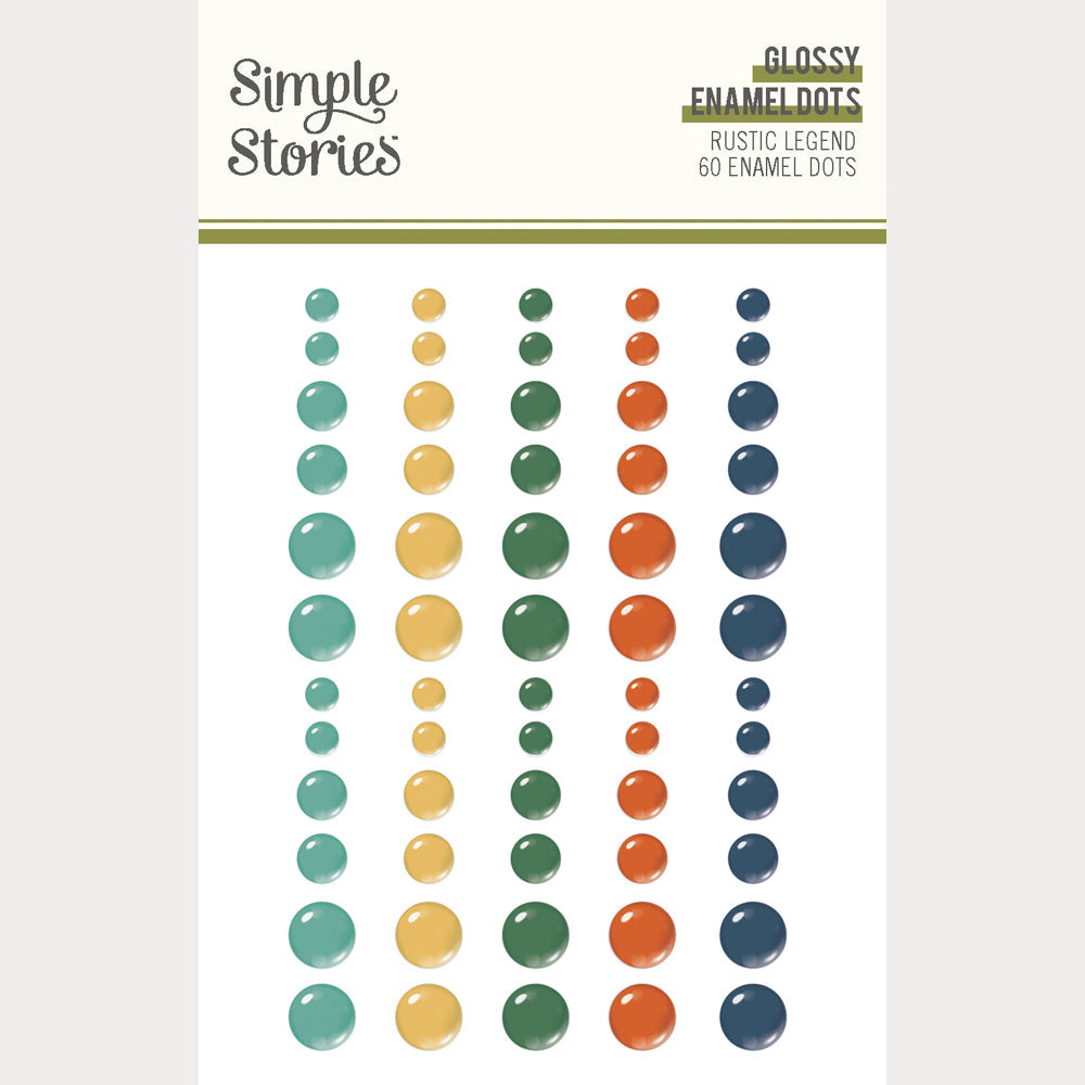 Simple Stories Rustic Legend Glossy Enamel Dots