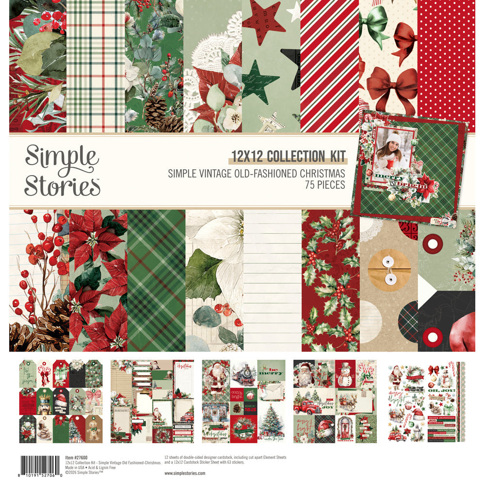 Simple Stories Simple Vintage Old-Fashioned Christmas Collection Kit