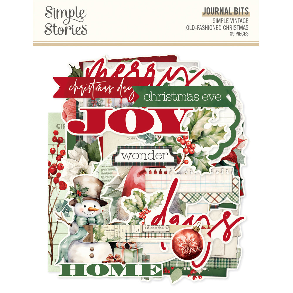 Simple Stories Simple Vintage Old-Fashioned Christmas Journal Bits & Pieces