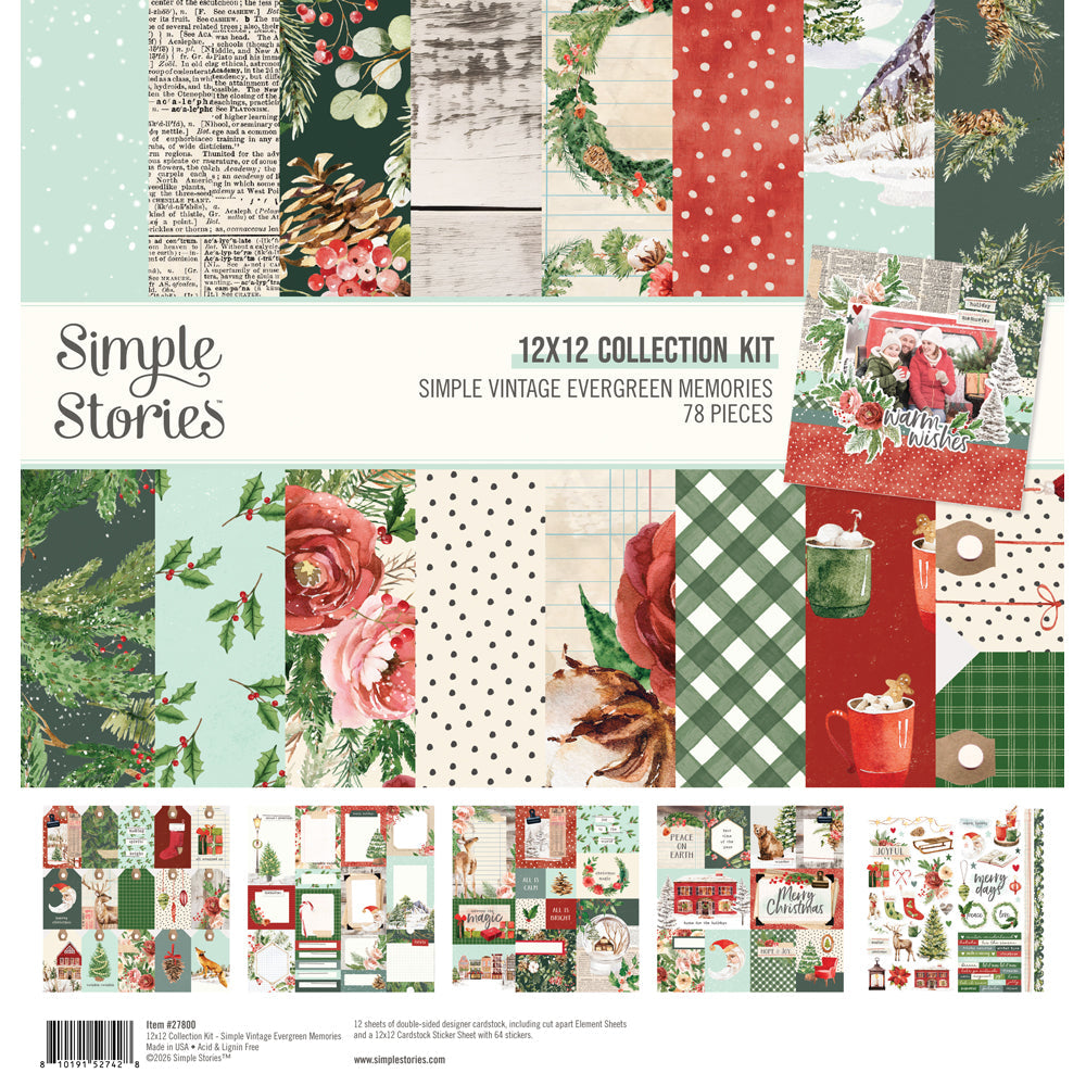 Simple Stories Simple Vintage Evergreen Memories Collection Kit