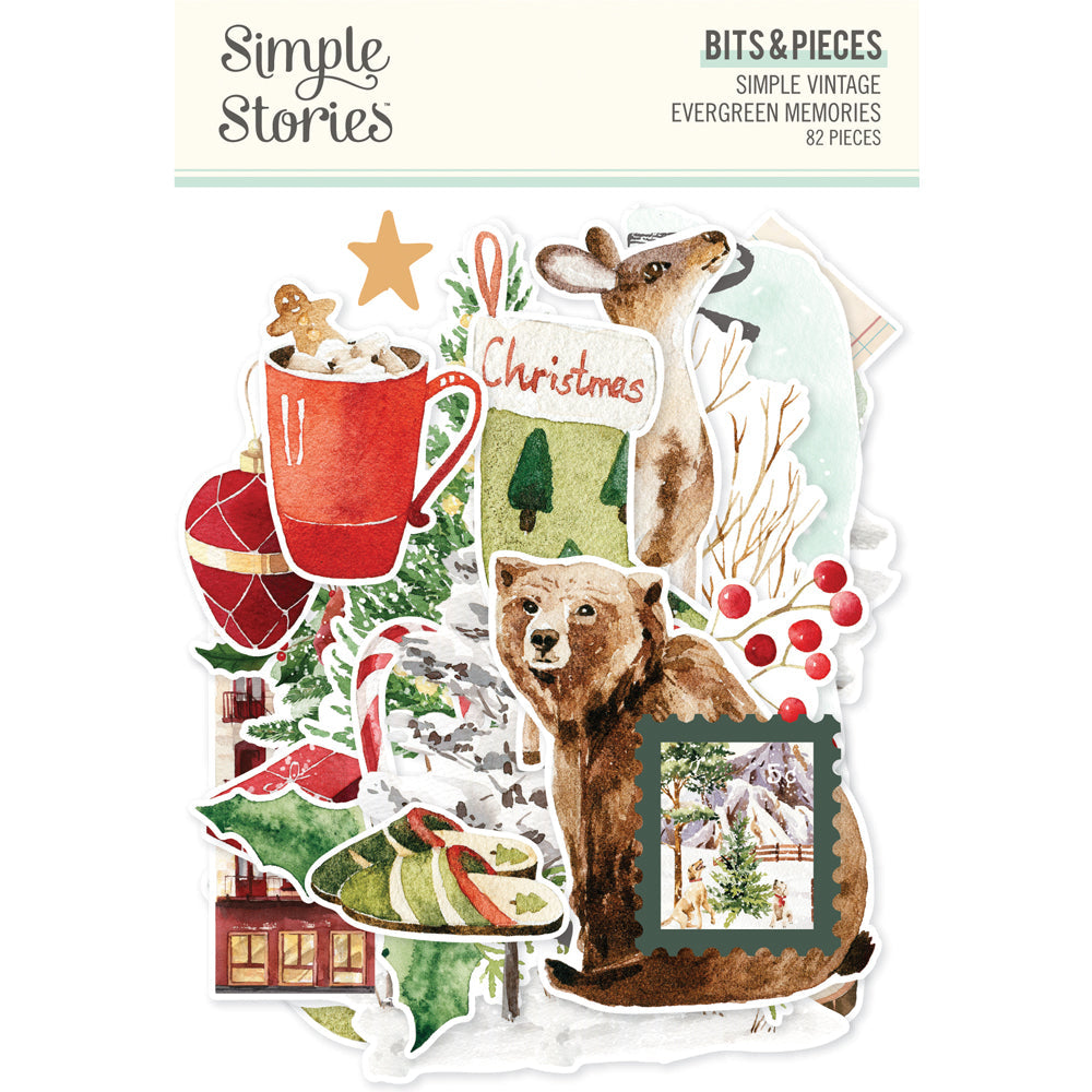 Simple Stories Simple Vintage Evergreen Memories Bits & Pieces