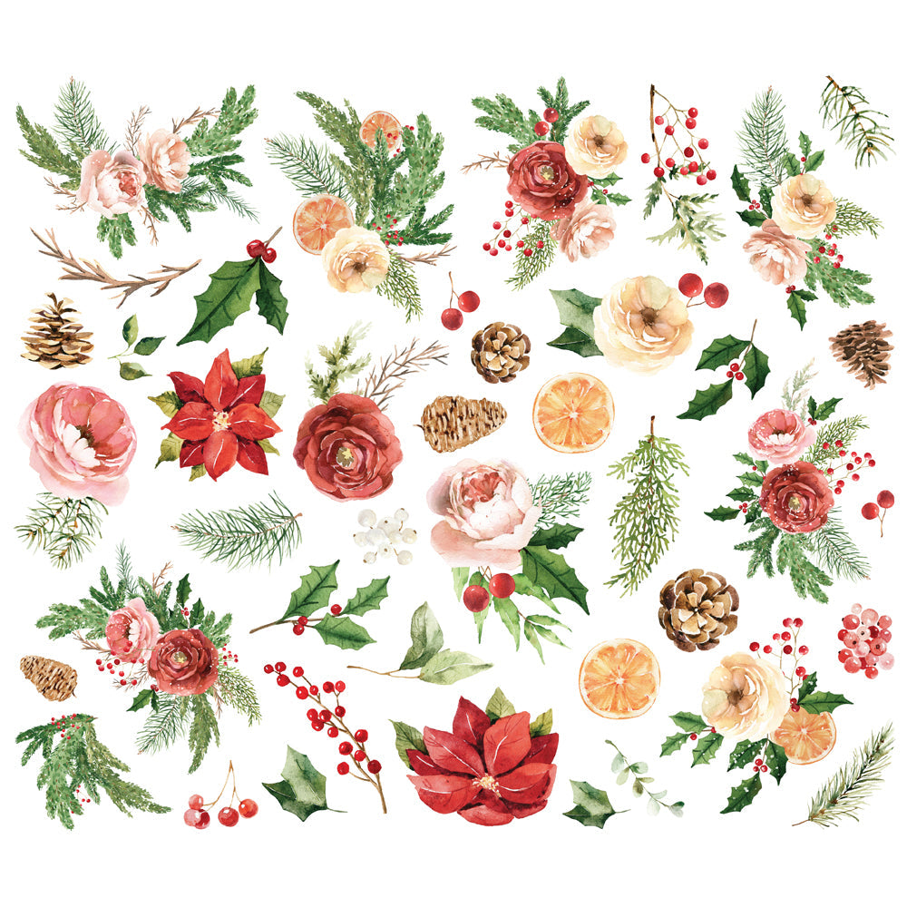 Simple Stories Simple Vintage Evergreen Memories Floral Bits & Pieces
