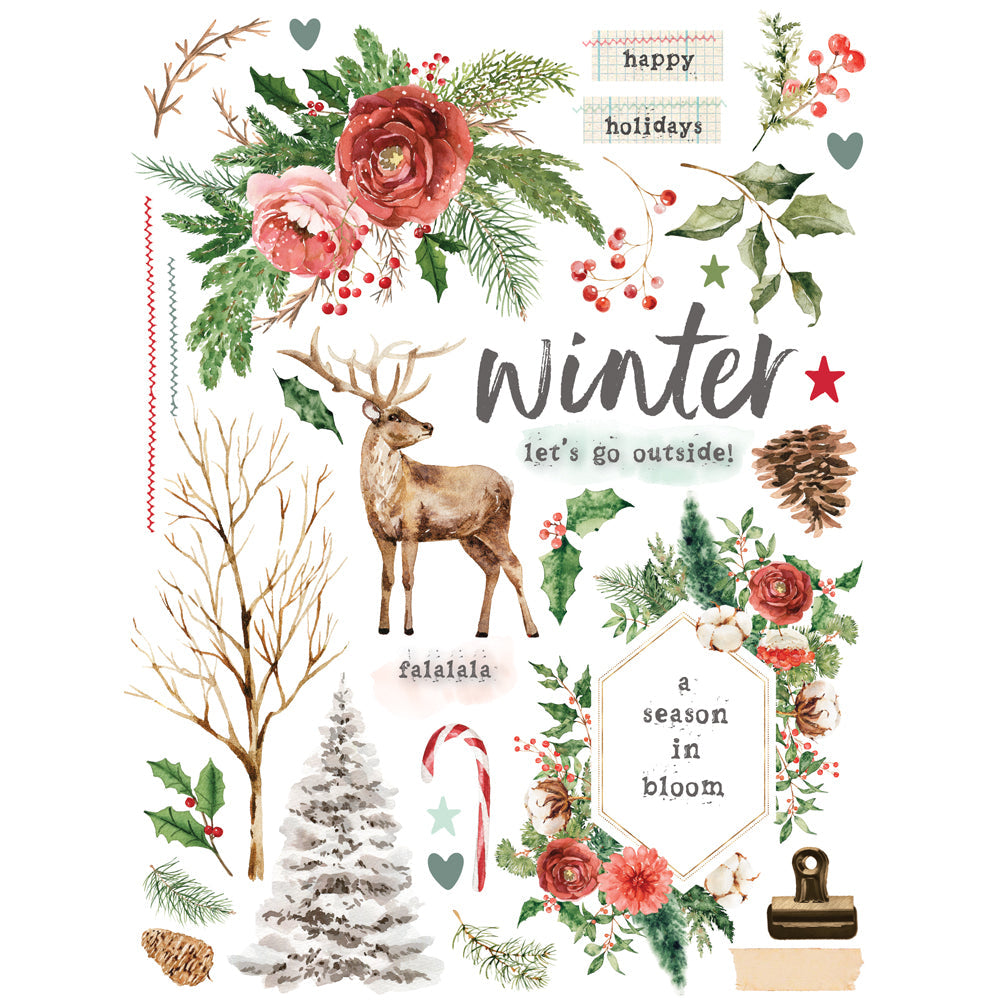 Simple Stories Simple Vintage Evergreen Memories Rub-On Transfers