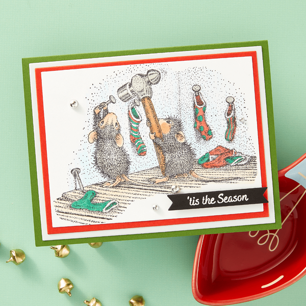 Merry Little Christmas Cling Rubber Stamp Set