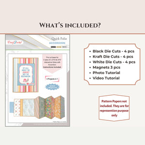 Quick Folio - Accordion - Black, Kraft and White (3 PK)