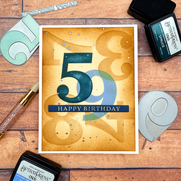 Bold Color Mix Numbers Press Plates