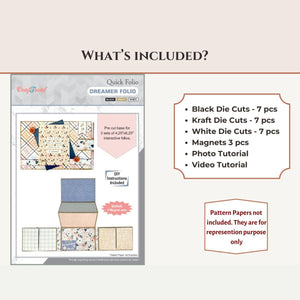 Quick Folio - Dreamer - Black, Kraft and White (3 PK)