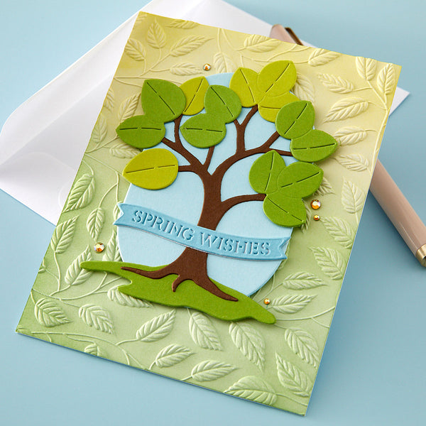 Shady Leaves - 3D Embossing Folder of the Month