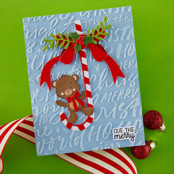 Festive Greetings 3D Embossing Folder of the Month - card project 3