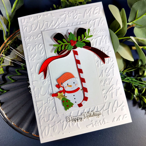 Festive Greetings 3D Embossing Folder of the Month - card project 6