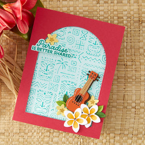 Island Style 3D Embossing Folder of the Month - finished card project