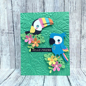 Scattered Tropics - 3D Embossing Folder of the Month
